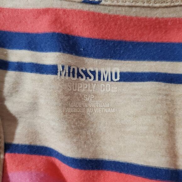 Mossimo Striped Racerback Maxi Dress Womens Size S Side Slit Multicolor Long - Picture 7 of 9